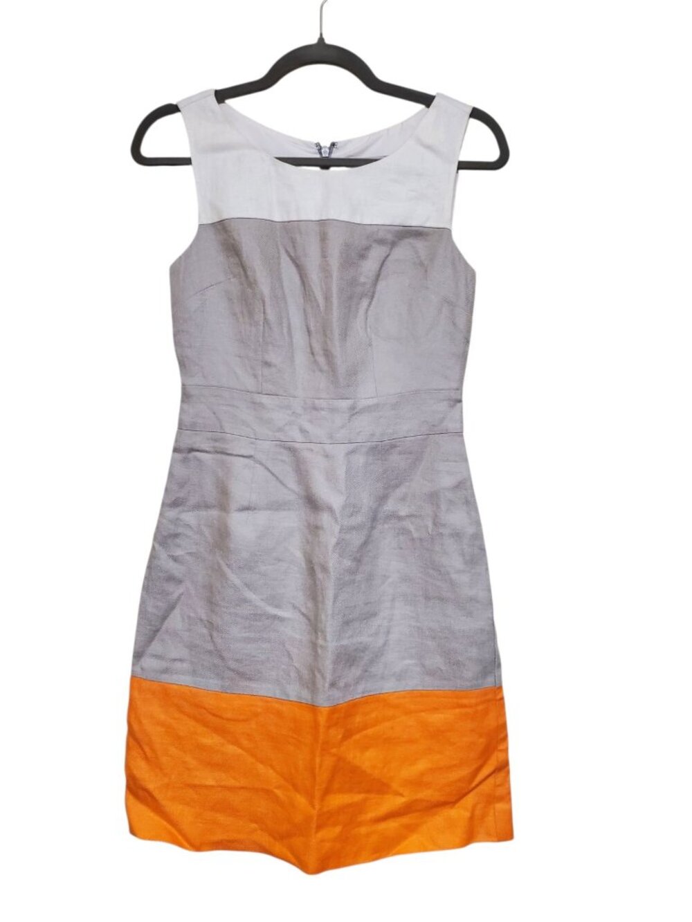Banana Republic Petite Women's Colorblock Linen Sleeveless Sheath Dress Size 00